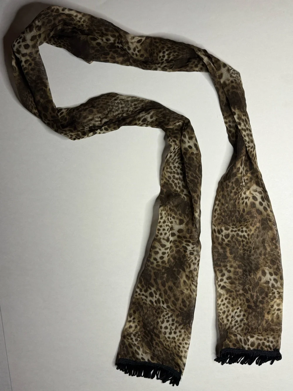 Vintage Leopard Print Women's Scarf - Brown
